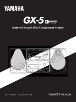 Yamaha GX-5 - Owners Manual 